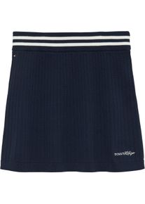 Sweatrock Tommy Hilfiger "SWEATER RIB SKIRT", M&auml;dchen, Gr. 16 (176), schwarz night navy, Web, Obermaterial: 72% Baumwolle, 28% Polyamid, unifarben, regular fit kurz, R&ouml;cke Sweatrock, Kinder bis 16 Jahre, regular fit