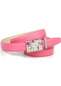 Lederg&uuml;rtel Anthoni Crown, Damen, Gr. 75, rosa, Leder, unifarben, G&uuml;rtel Lederg&uuml;rtel, Sommerlicher Automatik G&uuml;rtel in Flamingo rot