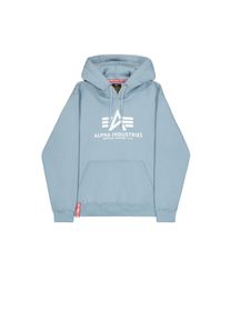 Hoodie Alpha Industries "Basic Hoodie BL", Herren, Gr. M, bunt (graublau), Obermaterial: 80% Baumwolle, 20% Polyester, regular fit, Sweatshirts Hoodie