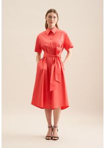 Sommerkleid Seidensticker "Schwarze Rose", Damen, Gr. S(36), Normalgr&ouml;&szlig;en, rosa (rosa, pink), 97% Baumwolle, 3% Elasthan, unifarben, regular fit, Kleider Sommerkleid, 1/2 Kragen Uni