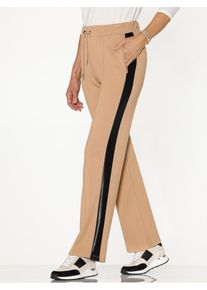 Schlupfhose Inspirationen, Damen, Gr. 46, Normalgr&ouml;&szlig;en, braun (camel), 70% Viskose, 27% Polyester, 3% Elasthan, Einsatz:100% Polyester, unifarben, Hosen Schlupfhose