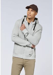 Sweatjacke Chiemsee, Herren, Gr. L (52/54), grau (neutral gray melange), 90% Baumwolle, 10% Viskose, meliert, Sweatjacken Sweatjacke
