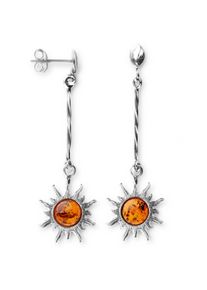 Paar Ohrh&auml;nger OSTSEE-SCHMUCK "OSTSEE-SCHMUCK Ohrh&auml;nger Sonne 19 mm Ohrh&auml;nger Sonne 19 mm", wei&szlig; (wei&szlig;, neutral), Ohrringe, Damen, 56 x 19mm, Silber 925 (Sterlingsilber), Paar Ohrh&auml;nger