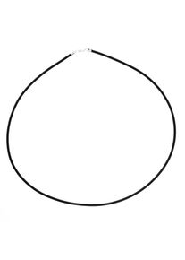 Halsreif OSTSEE-SCHMUCK "- Kautschuk 2,0 mm - Kautschuk -" Gr. 50, schwarz (schwarz, silber 925), Halsketten, Damen, 50, Kautschuk, Halsreif