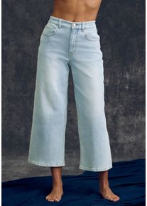 7/8-Jeans Lascana, Damen, Gr. 46, N-Gr, light blau washed, Denim/Jeans, Obermaterial: 98% Baumwolle, 2% Elasthan, unifarben, figurumspielend kn&ouml;chelfrei, Jeans 7/8-Jeans, aus Baumwoll-Denim, Straight-Leg, Topseller