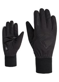 Fahrradhandschuhe Ziener "DOMMI-Z bike glove junior", Kinder, Gr. L, schwarz, Materialmix, Handschuhe Fahrradhandschuhe