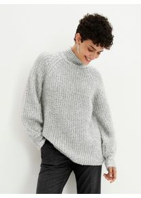 Strickpullover Inspirationen "Pullover", Damen, Gr. 38, beige (ecru, metallfarben), 59% Polyacryl, 27% metallisierte Fasern, 14% Polyester, gemustert, Pullover Strickpullover