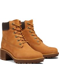 Schn&uuml;rstiefelette Timberland "Kinsley", Damen, Gr. 41,5, gelb (wheat, braun), Leder, Synthetik, Schuhe Schn&uuml;rstiefelette, Winterschuhe, Winterstiefel, Schn&uuml;rboots, Winterboots, wasserdicht