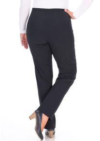 Schlupfhose KjBRAND "SUSIE Bengaline", Damen, Gr. 46 (23), K-Gr, blau (marine), Web, Obermaterial: 80% Viskose, 17% Polyamid, 3% Elasthan, gerade lang, Hosen Schlupfhose, Sommerhose mit Schlupfbund