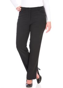 Stoffhose KjBRAND "Bea", Damen, Gr. 46, N-Gr, schwarz, Web, Obermaterial: 100% Polyester, unifarben, normal lang, Hosen Stoffhose, Sommerhose in knitterarmer Qualit&auml;t