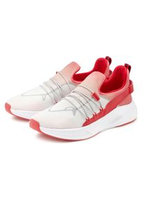 Sneaker John Devin "Freizeitschuhe", Herren, Gr. 43, rot (wei&szlig;, rot), Obermaterial: 100% Textilmaterial. Decksohle: 100% Textilmaterial. Futter: 100% Textilmaterial. Laufsohle: 100% Synthetik, mehrfarbig, Schuhe Sneaker, mit elastischen B&auml;ndern f&uuml;r schnelles Reinschl&uuml;pfen VEGAN