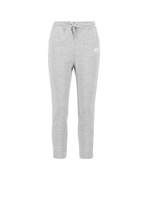 Jogginghose Alpha Industries "Basic Jogger SL W", Damen, Gr. XS, Normalgr&ouml;&szlig;en, grau (grauheather, wei&szlig;), Obermaterial: 80% Baumwolle, 20% Polyester, Hosen Jogginghose