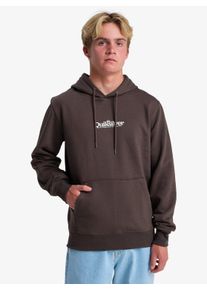 Kapuzensweatshirt Quiksilver "SCREEN FLEECE FINELINE HOODIE", Herren, Gr. XL, chocolate br, Obermaterial: 60% Baumwolle, 40% Polyester, Sweatshirts Kapuzensweatshirt