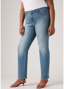 LEVI'S&reg; PLUS 5-Pocket-Jeans LEVI'S PLUS "314 PL SHAPING", Damen, Gr. 14 (46), L&auml;nge 32, eternal indigo mid, Denim/Jeans, Obermaterial: 80% Baumwolle, 19% Polyester, 1% Elasthan, straight fit lang, Jeans 5-Pocket-Jeans, mit Stretchanteil