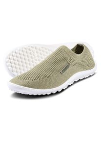 Barfu&szlig;schuh Leguano "SCIO", Damen, Gr. 47, gr&uuml;n (khaki), Textil, meliert, Schuhe Barfu&szlig;schuh, Slipper, Bequemschuh mit speziell entwickelter Laufsohle
