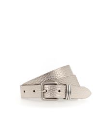 Lederg&uuml;rtel Tamaris, Damen, Gr. 90, gold (goldfarben), Rindsleder, gl&auml;nzend, festlich, G&uuml;rtel Lederg&uuml;rtel, mit Metallic-Finish, Topseller