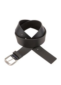 Lederg&uuml;rtel HUGO BLUE "Berker_Sz40", Herren, Gr. 80, schwarz (schwarz 001), B&uuml;ffelleder, unifarben, G&uuml;rtel Lederg&uuml;rtel, mit BOSS-Schriftzug