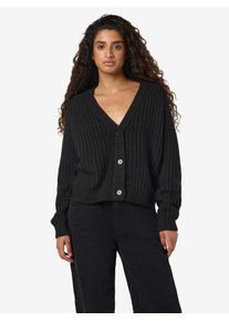 Strickjacke Noisy may "NMCHARLIE L/S V-NECK KNIT CARDIGAN NOOS", Herren, Gr. XL, schwarz, Strick, Obermaterial: 100% Polyacryl, unifarben, regular fit h&uuml;ftlang, tiefer V-Ausschnitt, Strickjacken Strickjacke