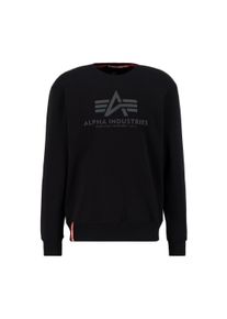 Sweater Alpha Industries "Basic Sweatshirt Rainbow Refl. Print Big Logo", Herren, Gr. S, schwarz, Obermaterial: 80% Baumwolle, 20% Polyester, regular fit, Sweatshirts Sweater