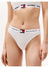 Bikinislip "CLASSIC BIKINI", Herren, Gr. XL (42/44), wei&szlig;, Jersey, Obermaterial: 90% Baumwolle, 10% Elasthan, Tommy Hilfiger Underwear, unifarben, k&ouml;rpernah, Unterhosen Bikinislip, mit Elastik-Logobund