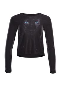 Langarmshirt WINSHAPE "AET119LS", Damen, Gr. S, schwarz (panther, schwarz), 85% Polyester, 15% Elasthan, Rundhals, Shirts Langarmshirt, Cropped Functional Light and Soft