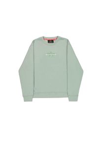 Sweater Alpha Industries "Foam ML Sweatshirt", Herren, Gr. L, frost gr&uuml;n, Obermaterial: 80% Baumwolle, 20% Polyester, regular fit, Sweatshirts Sweater