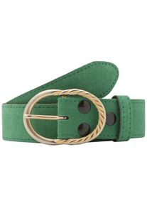 Lederg&uuml;rtel RETTUNGSRING G&Uuml;RTEL, Damen, Gr. 80, gr&uuml;n, Leder, unifarben, G&uuml;rtel Lederg&uuml;rtel, mit austauschbarer Schlie&szlig;e &raquo;Dorn Gedreht Gold&laquo;
