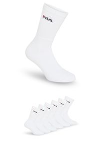 Sportsocken Fila "UNISEX CREW TENNIS FULL TERRY SOCKS", Herren, Gr. 35-38, wei&szlig;, Baumwollmischung, unifarben, normal, Socken Sportsocken, mit eingestrickem Logo