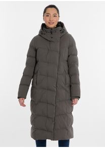 Steppmantel Ragwear "PAVLA LONG", Damen, Gr. XS, beige (stone grau), Steppware, Obermaterial: 100% Polyester, unifarben, knieumspielend, M&auml;ntel Steppmantel, verdeckter Rei&szlig;verschluss