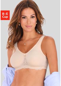 Entlastungs-BH Nuance, Damen, Gr. 90, Cup B, braun (toffee), Spitze, Obermaterial: 85% Baumwolle, 10% Polyamid, 5% Elasthan, BHs Entlastungs-BH, ohne B&uuml;gel aus angenehmer Baumwolle, Topseller