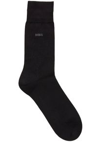 Businesssocken BOSS "George RS Uni MC", Damen, Gr. 41-42, schwarz (schwarz001), Baumwolle, unifarben, Socken Businesssocken, mit dezentem, eingestricktem BOSS Logo-Schriftzug