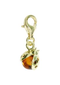 Kettenanh&auml;nger OSTSEE-SCHMUCK "OSTSEE-SCHMUCK Charm-Einh&auml;nger Marienk&auml;fer", gelb (wei&szlig;, neutral), Schmuckanh&auml;nger, Damen, 20 x 8mm, Gelbgold 333, 0,8 g, Kettenanh&auml;nger