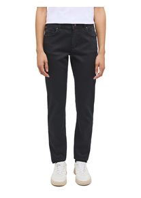 Slim-fit-Jeans Mustang "Style Crosby Relaxed Slim", Damen, Gr. 46, L&auml;nge 34, blau (schwarz), Denim/Jeans, Obermaterial: 85% Baumwolle, 10% Elastomultiester, 5% Elasthan, slim fit, Jeans Slim-fit-Jeans