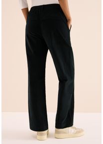 Cordhose Cecil "Style Neele", Damen, Gr. 31, L&auml;nge 28, gr&uuml;n (ink gr&uuml;n), Cord, Obermaterial: 98% Baumwolle, 2% Elasthan, unifarben, normal, Hosen Cordhose, Wide Leg, High Waist