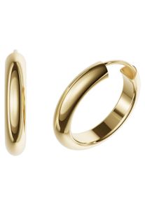 Paar Creolen Firetti "Schmuck Geschenk Silber 925 Ohrringe 3,9 mm breit" Gr. 20, gold (gelbgoldfarben), Ohrringe, Damen, 20, Silber 925 (Sterlingsilber), Paar Creolen, Made in Germany