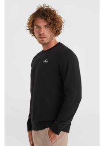 O`Neill Sweatshirt O'NEILL "Small Logo Crew Sweatshirt", Herren, Gr. S, schwarz (schwarz out), Obermaterial: 60% Baumwolle, 40% Polyester, Rundhals, Sweatshirts Sweatshirt