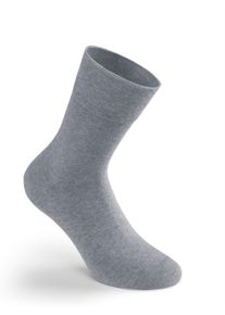Socken Rogo, Damen, Gr. 2/39, grau (hellgrau, meliert), 84% Baumwolle, 14% Polyamid, 2% Elasthan, Socken Socken