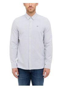 Langarmhemd Mustang "Herren Style Edinburg", Herren, Gr. XL, US-Gr&ouml;&szlig;en, gr&uuml;n (gr&uuml;n 12800), Twill, 100% Baumwolle, gestreift, slim fit, Hemden Langarmhemd