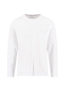 Langarmshirt Fynch-Hatton, Damen, Gr. XL, wei&szlig;, Jersey, Obermaterial: 100% Baumwolle, unifarben, regular fit taillenbedeckt, Rundhals, gerader Abschluss, Shirts Langarmshirt, mit Logo Stickerei