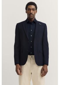 Anzugsakko Bugatti "Mix & Match", Herren, Gr. 48, blau (390, marine), 75% Wolle, 22% Polyester, 3% Elasthan, unifarben, normal, Manschette, Sakkos Anzugsakko, Modern Fit