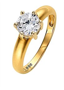 Fingerring Lady Gr. 19, gold (gelbgold 585), Fingerringe, Damen, 19, Gold Metall, Gold, Metall, Fingerring