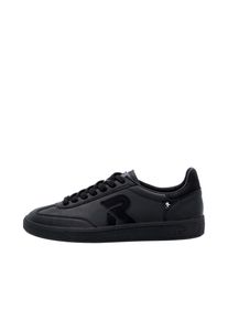 Sneaker RIEKER SPORT "San Diego Swing2GO", Damen, Gr. 42, schwarz (schwarz uni), Leder, unifarben, Schuhe Sneaker, Retro-Sneaker, Freizeitschuh, Halbschuh mit herausnehmbarem Fu&szlig;bett