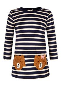 Sommerkleid happy girls "dress", M&auml;dchen, Gr. 86, EURO-Gr&ouml;&szlig;en, navy, Stoff, 100% Baumwolle, normal, Kleider Sommerkleid