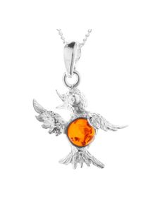 Kette mit Anh&auml;nger OSTSEE-SCHMUCK "- Kolibri - Silber 925/000 - Bernstein" Gr. 40, silber (silber 925, silberfarben, wei&szlig;), Schmuck_Sets, Damen, 40, Silber 925 (Sterlingsilber), Kette mit Anh&auml;nger