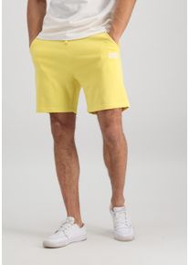 Sweatshorts Alpha Industries "Organics Jogger Short", Herren, Gr. S, Normalgr&ouml;&szlig;en, gelb (organic gelb), Obermaterial: 100% Baumwolle, Hosen Sweatshorts