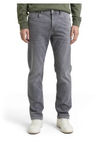 Straight-Jeans Tom Tailor, Herren, Gr. 38, L&auml;nge 36, grau denim, Denim/Jeans, Obermaterial: 92% Baumwolle, 6% Polyester, 2% Elasthan, straight fit kn&ouml;chellang, Jeans Straight-Jeans, im Five-Pocket Style