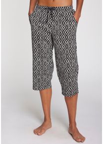 Caprihose Vivance Dreams, Damen, Gr. 44/46, N-Gr, schwarz-wei&szlig; (schwarz, wei&szlig;, gemustert), Single Jersey, Obermaterial: 100% Baumwolle, gemustert, Basic, Basic 3/4-L&auml;nge, Hosen Caprihose, mit sch&ouml;nem Muster, Topseller