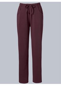 Jerseyhose Classic Basics, Damen, Gr. 46, Normalgr&ouml;&szlig;en, rot (burgund), 100% Baumwolle, unifarben, lang, Hosen Jerseyhose
