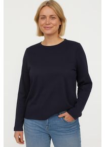 V&eacute;ro Moda Langarmshirt VERO MODA "VMPAULINA LS T-SHIRT GA JRS NOOS", Damen, Gr. M, blau (night sky), Jersey, Obermaterial: 100% Baumwolle, unifarben, normal, Rundhals, Shirts Langarmshirt