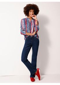 Print-Shirt Classic Basics "Druck-Shirt", Damen, Gr. 56, bunt (marine, erdbeere, bedruckt), 100% Baumwolle, gemustert, mehrfarbig, Rundhals, Shirts Print-Shirt